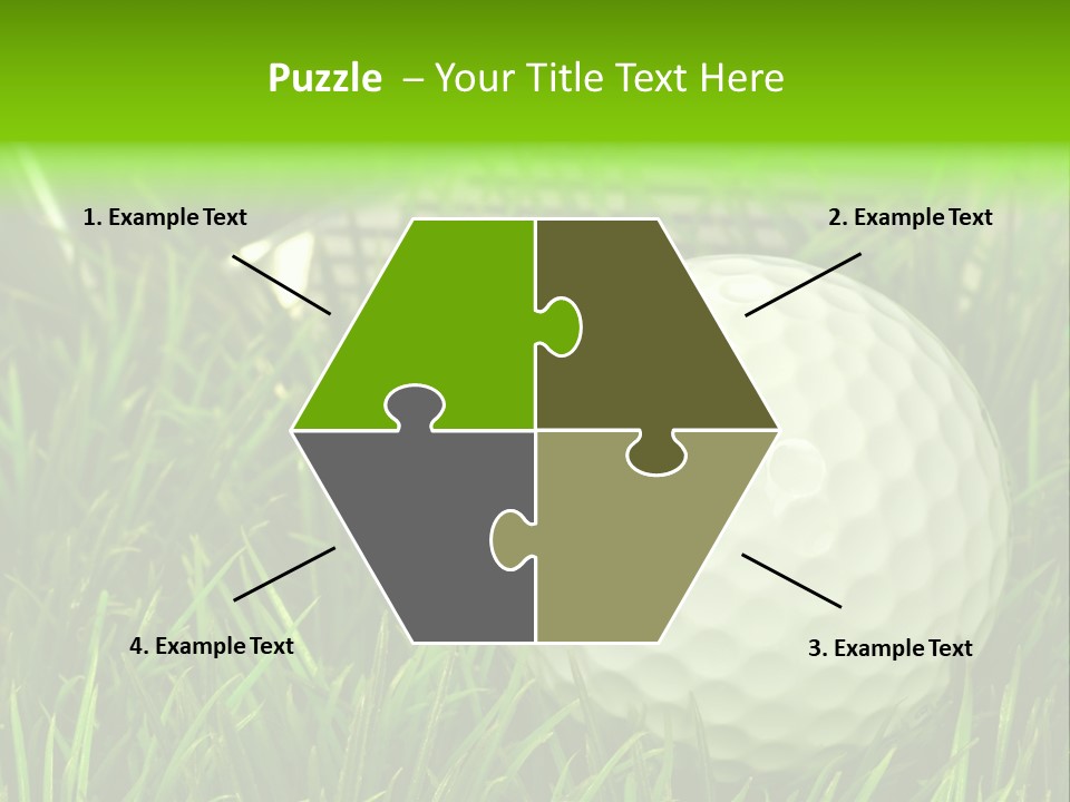 Ball Golf Course Close PowerPoint Template