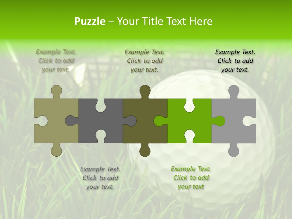 Ball Golf Course Close PowerPoint Template