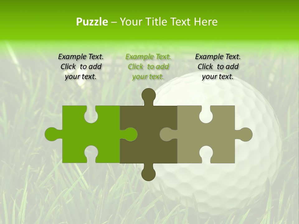 Ball Golf Course Close PowerPoint Template