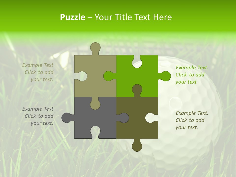 Ball Golf Course Close PowerPoint Template