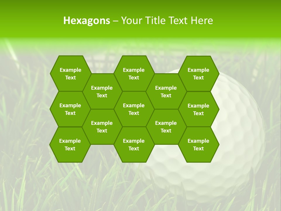 Ball Golf Course Close PowerPoint Template