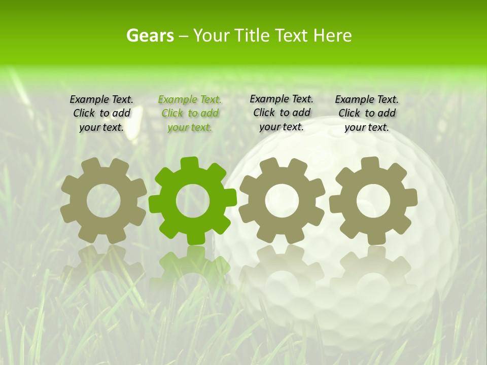 Ball Golf Course Close PowerPoint Template