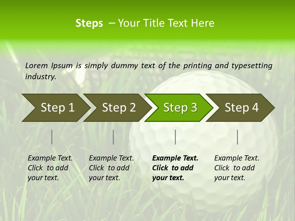 Ball Golf Course Close PowerPoint Template