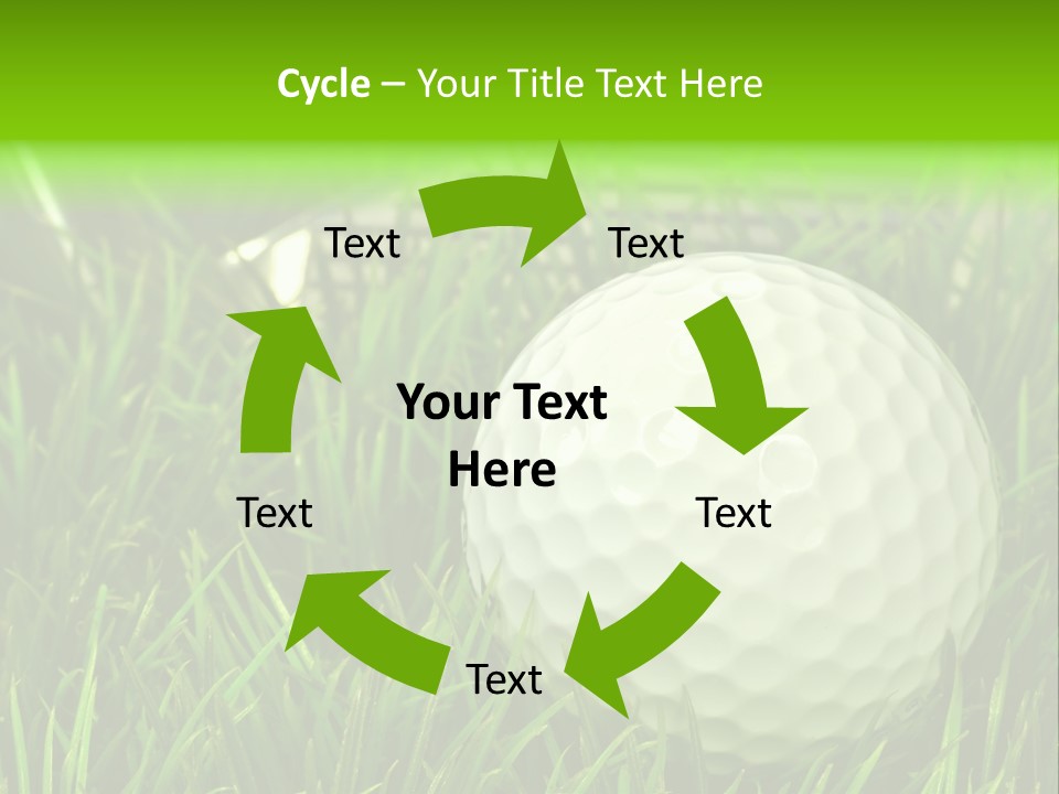 Ball Golf Course Close PowerPoint Template