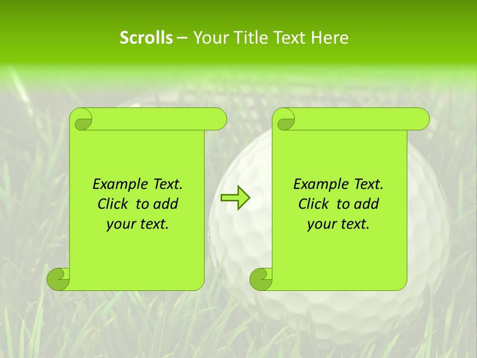 Ball Golf Course Close PowerPoint Template