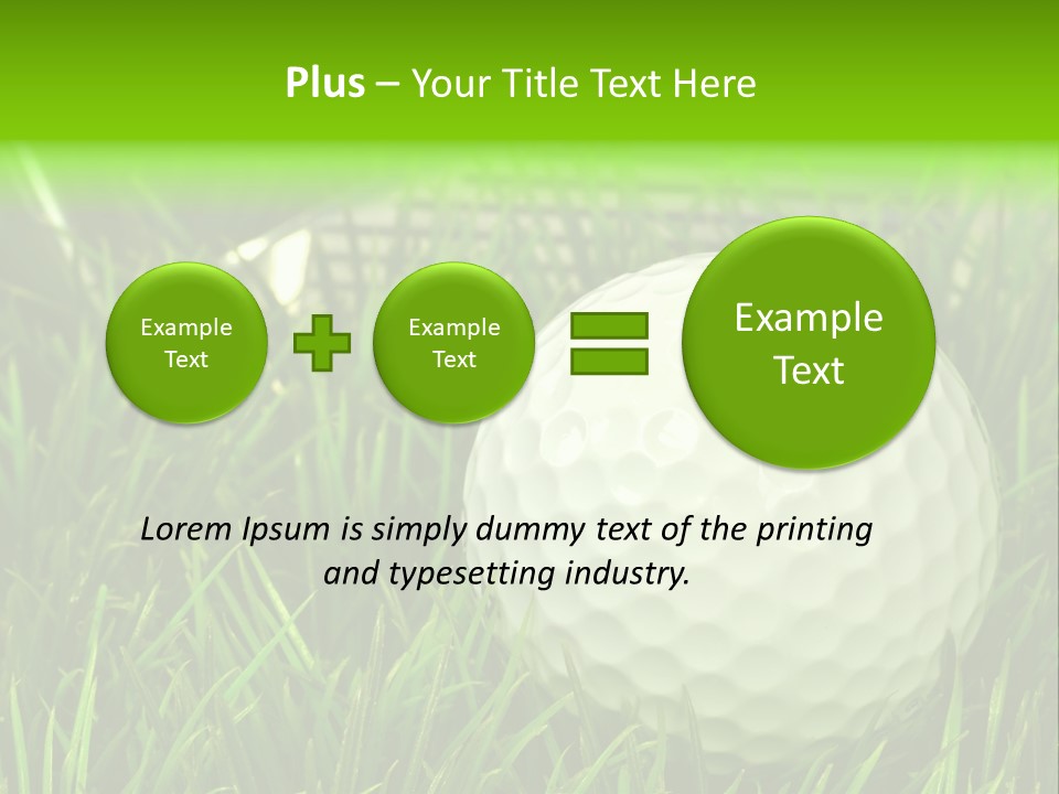 Ball Golf Course Close PowerPoint Template