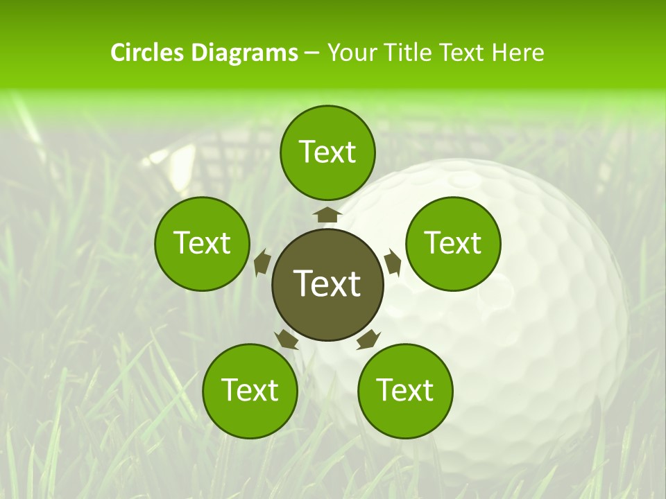 Ball Golf Course Close PowerPoint Template