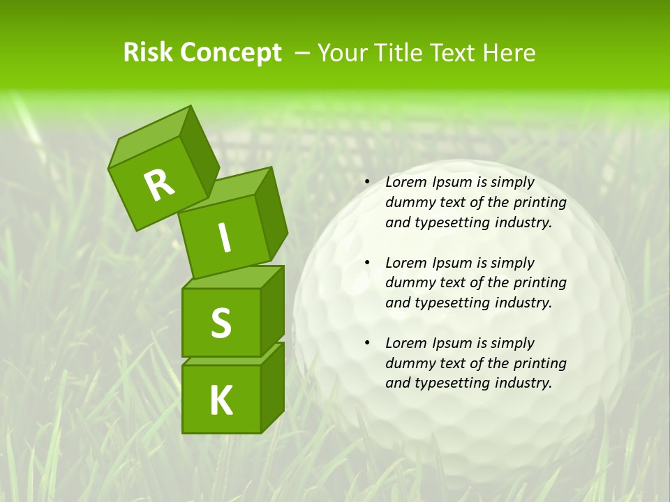 Ball Golf Course Close PowerPoint Template