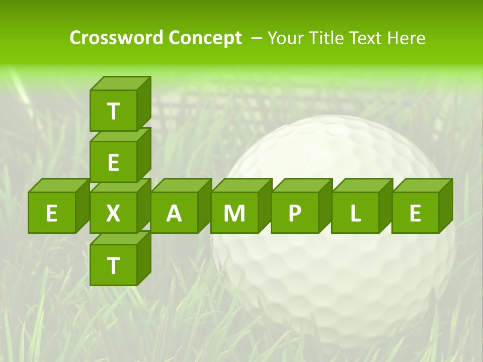 Ball Golf Course Close PowerPoint Template