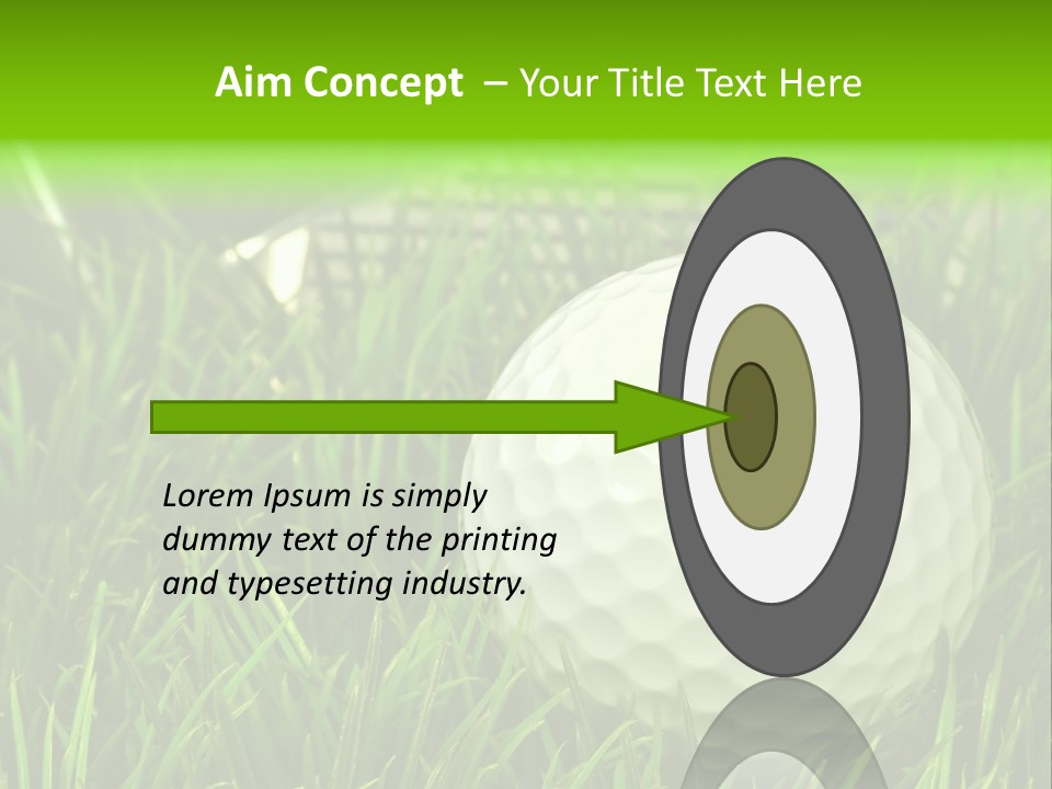 Ball Golf Course Close PowerPoint Template