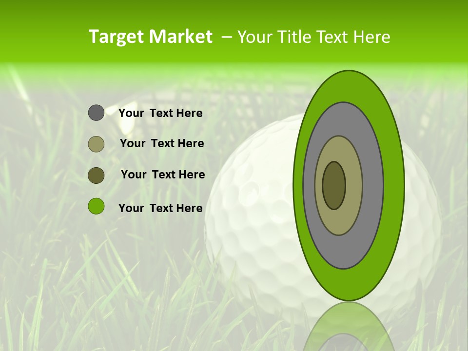 Ball Golf Course Close PowerPoint Template