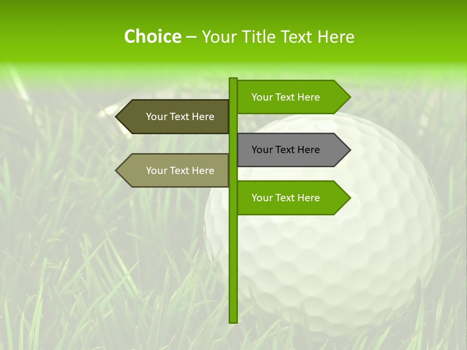 Ball Golf Course Close PowerPoint Template