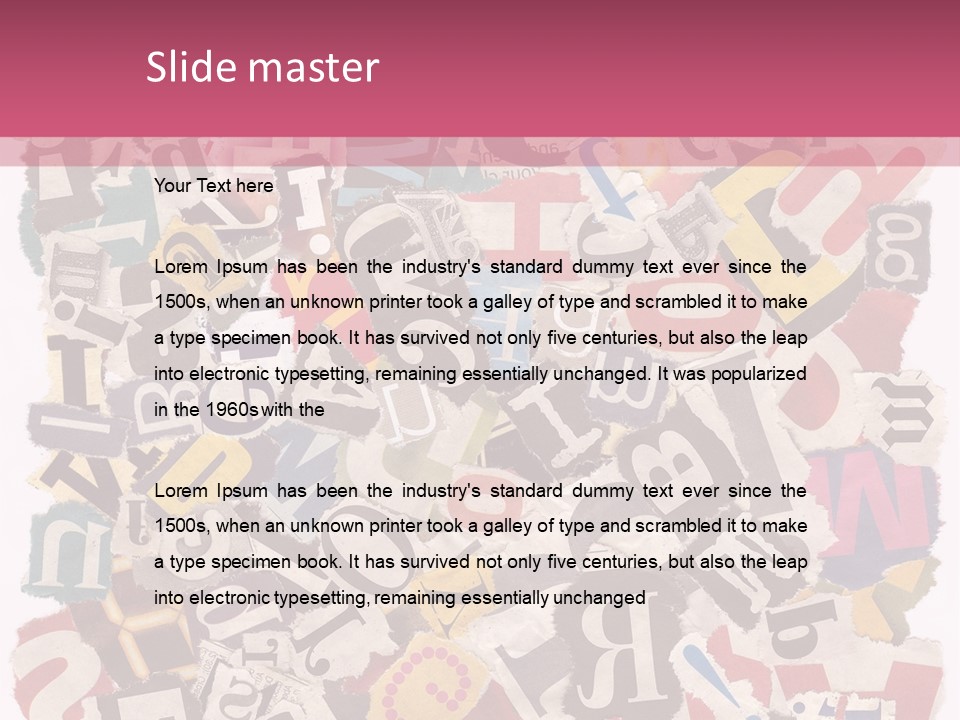 Newspaper Grunge Cutting PowerPoint Template