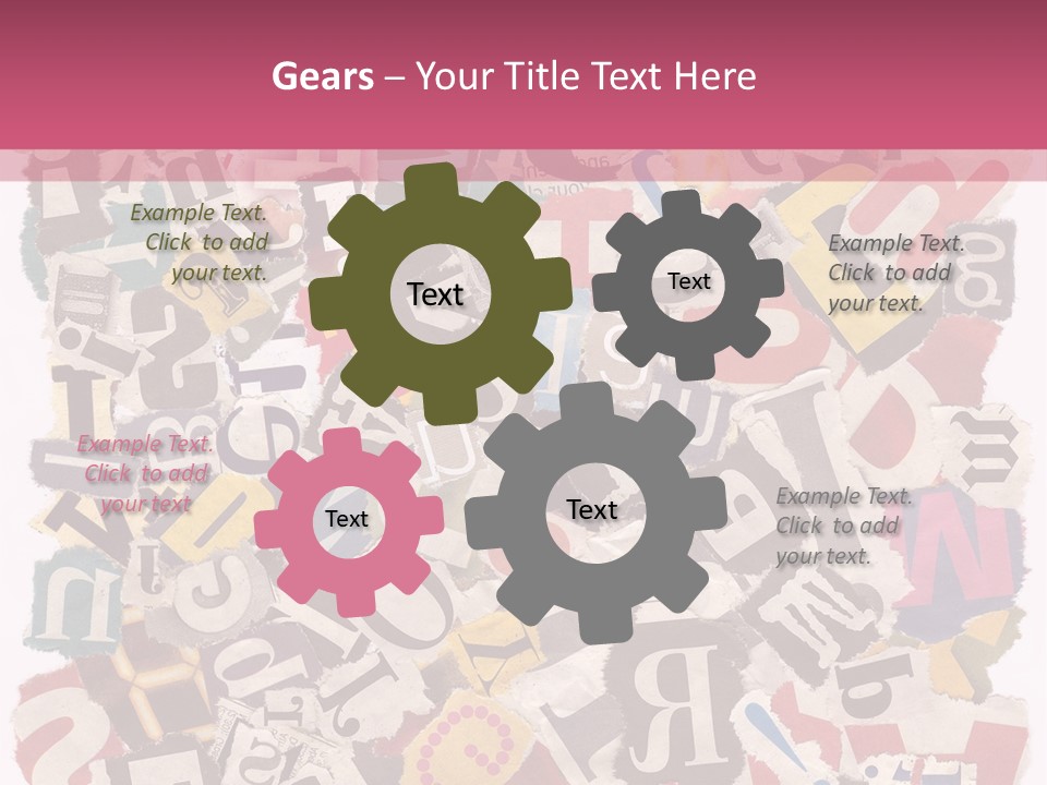 Newspaper Grunge Cutting PowerPoint Template