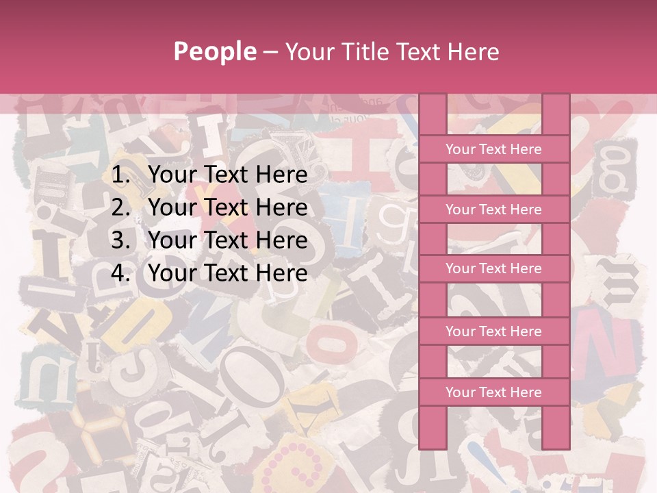 Newspaper Grunge Cutting PowerPoint Template