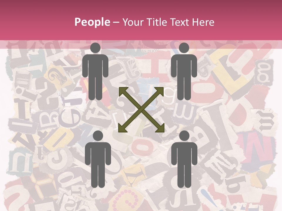 Newspaper Grunge Cutting PowerPoint Template