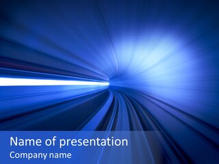 Railroad Transit Tunnel PowerPoint Template