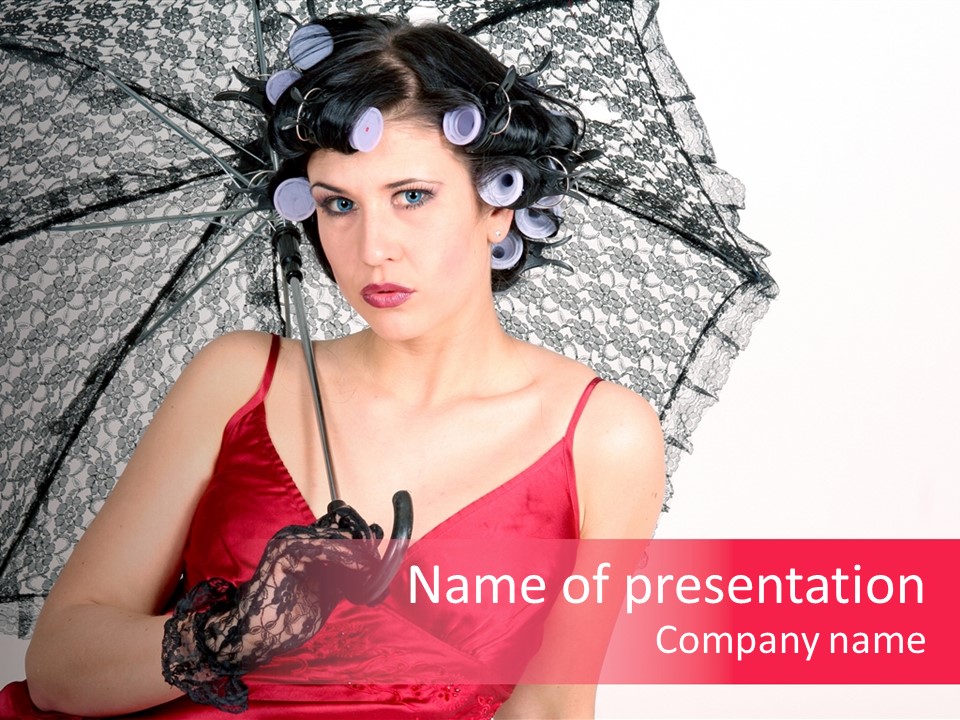 Lady Glove Screen PowerPoint Template