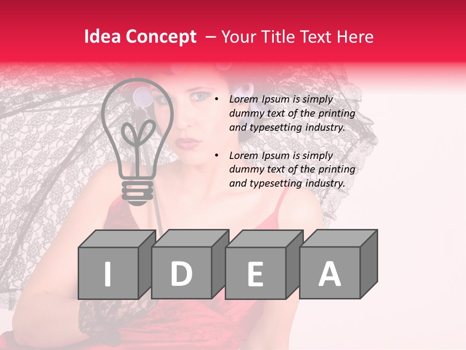 Lady Glove Screen PowerPoint Template