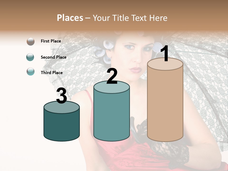 Eye Woman Red PowerPoint Template