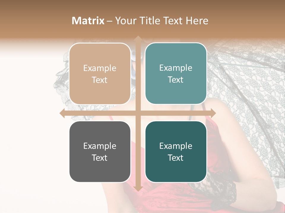 Eye Woman Red PowerPoint Template