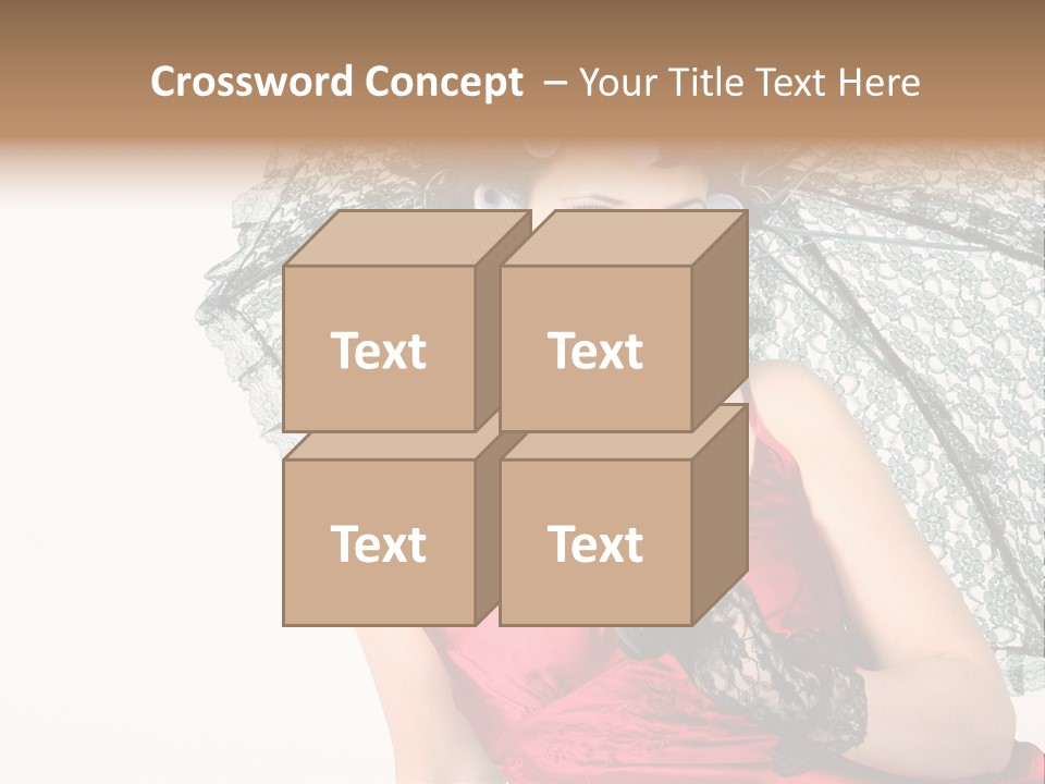 Eye Woman Red PowerPoint Template