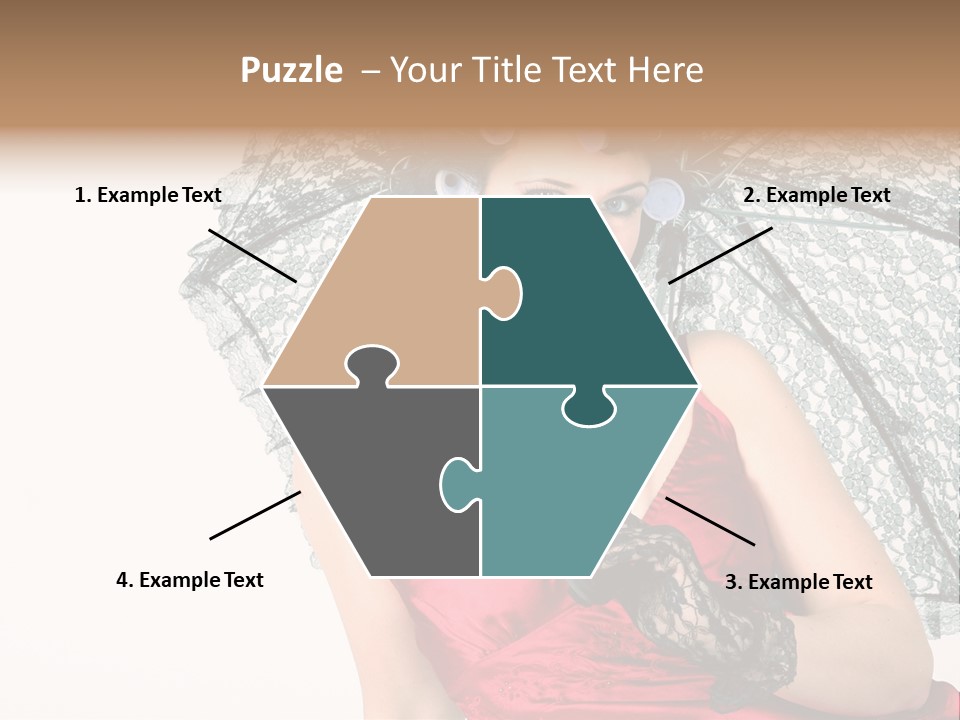 Eye Woman Red PowerPoint Template