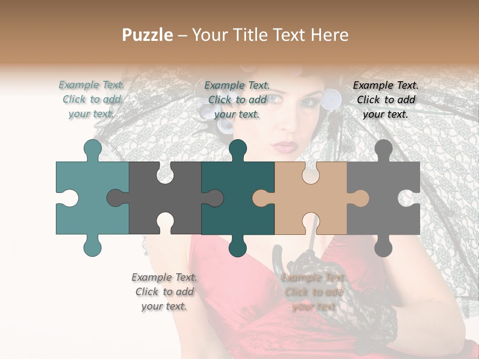 Eye Woman Red PowerPoint Template