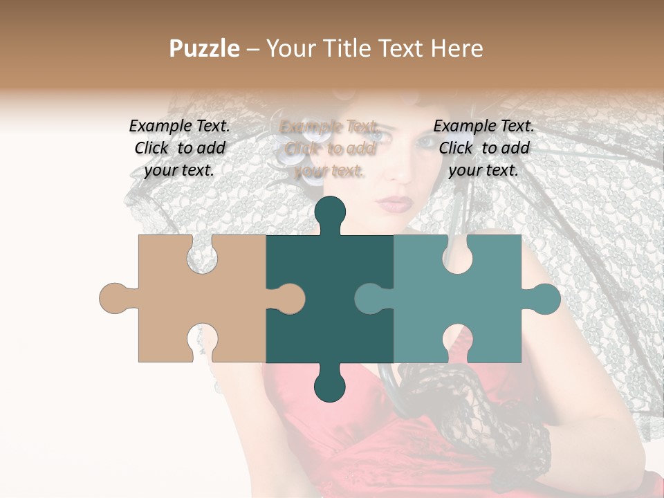 Eye Woman Red PowerPoint Template