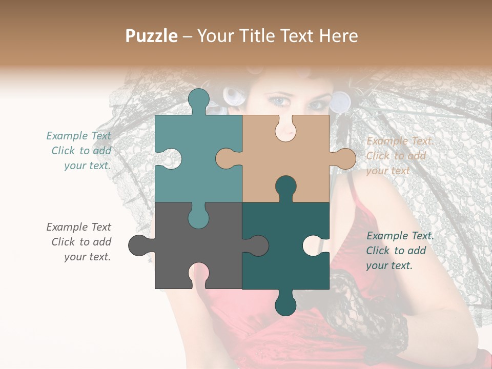 Eye Woman Red PowerPoint Template