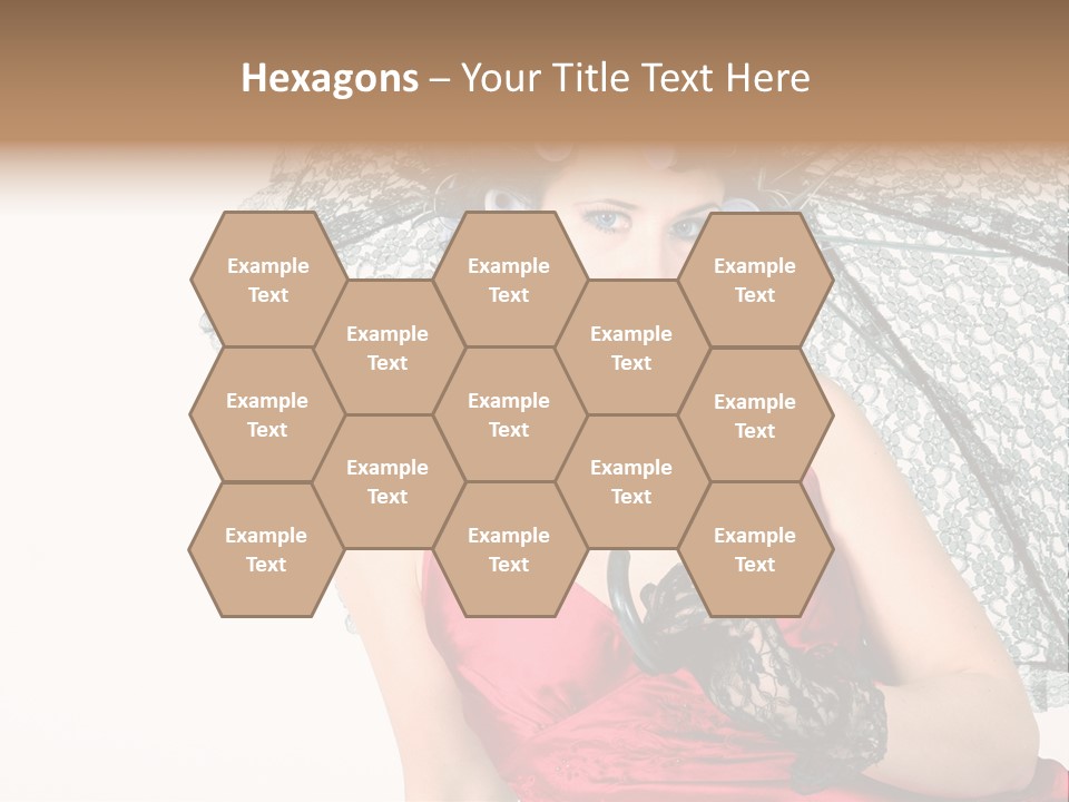 Eye Woman Red PowerPoint Template