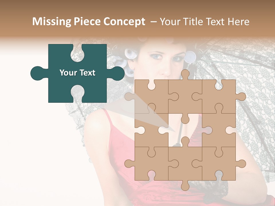 Eye Woman Red PowerPoint Template