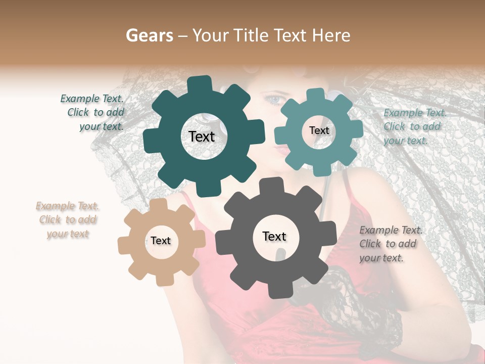 Eye Woman Red PowerPoint Template