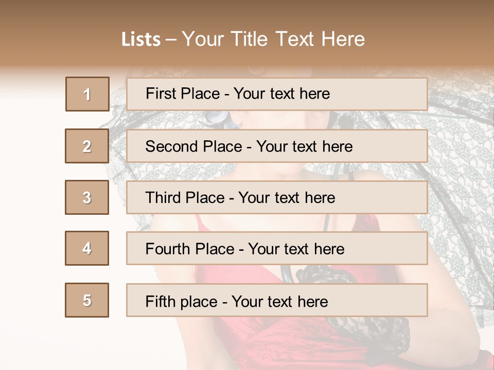 Eye Woman Red PowerPoint Template