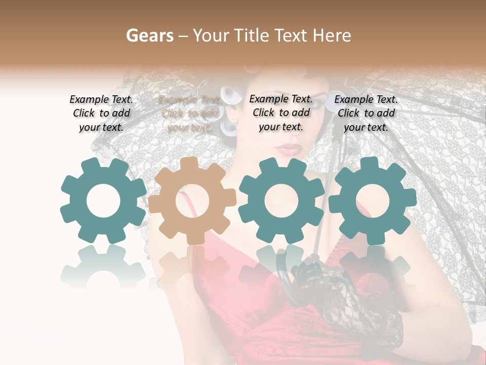 Eye Woman Red PowerPoint Template