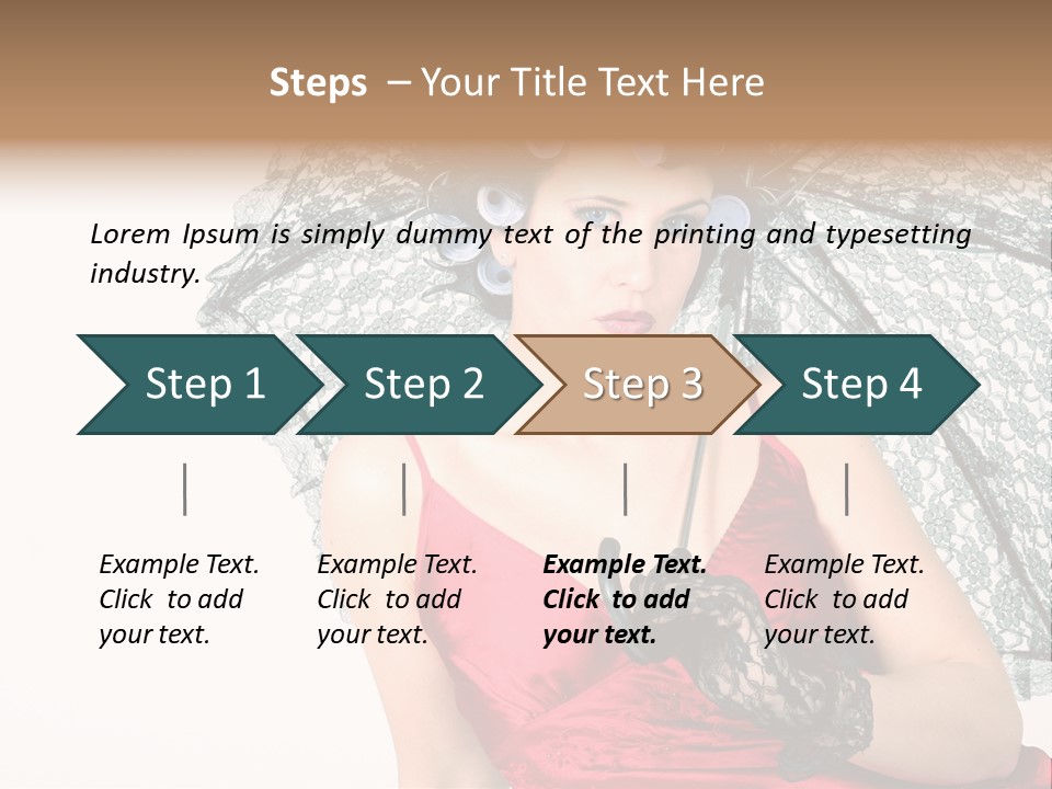 Eye Woman Red PowerPoint Template