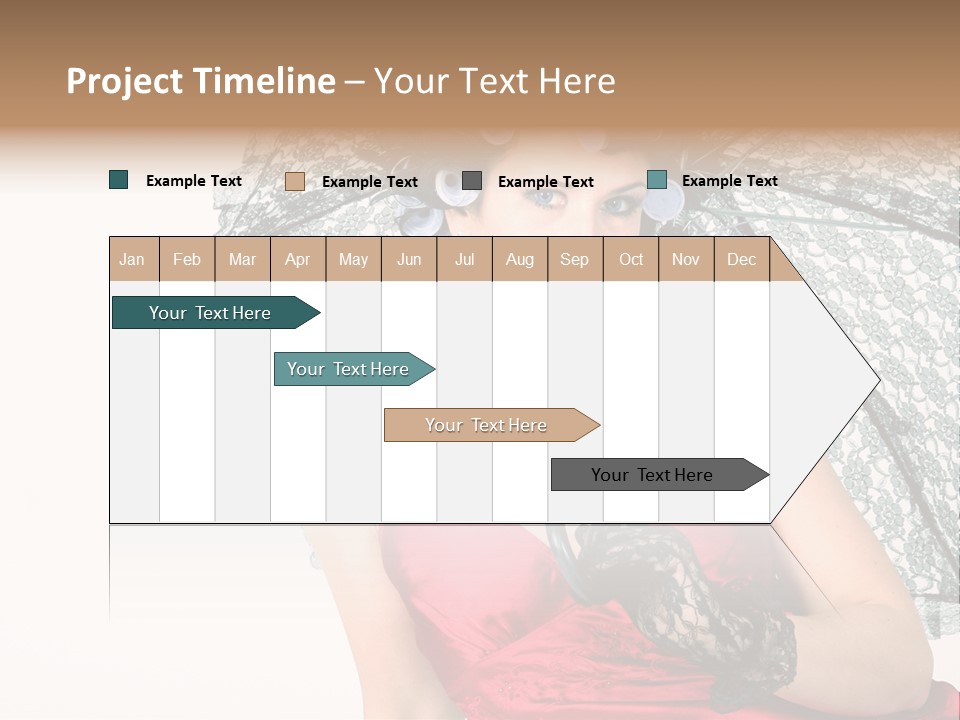 Eye Woman Red PowerPoint Template