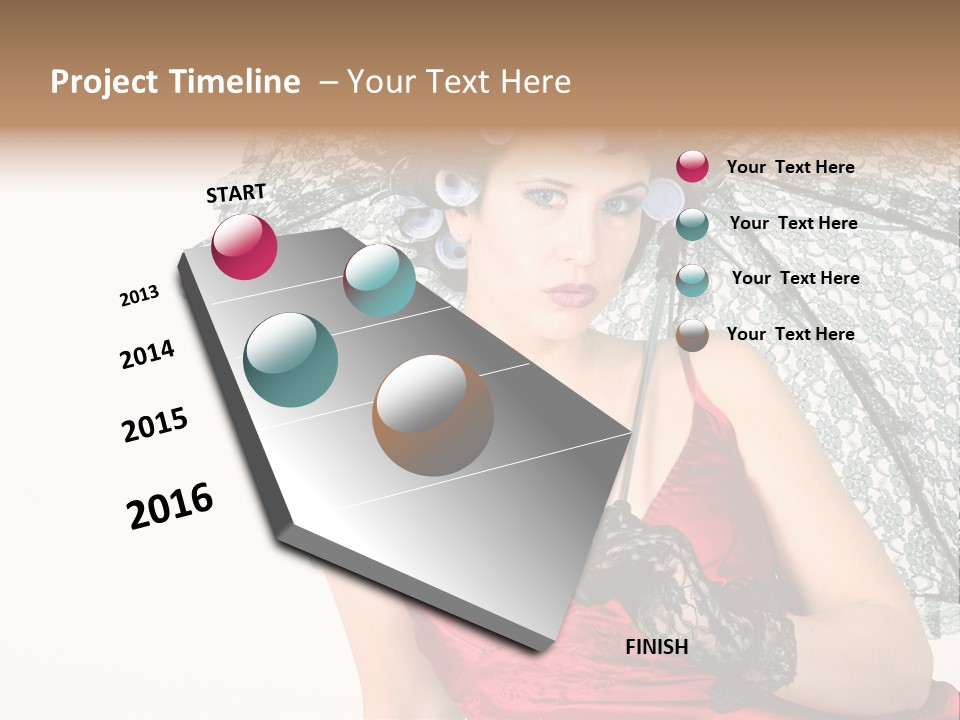 Eye Woman Red PowerPoint Template