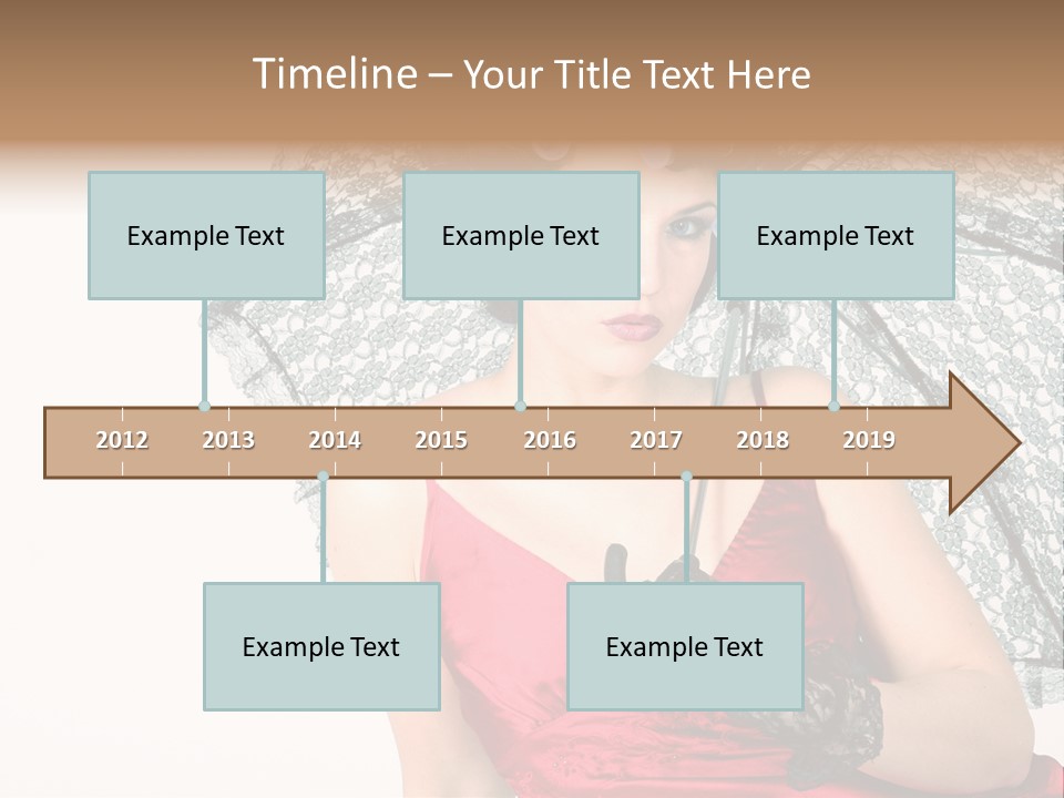 Eye Woman Red PowerPoint Template
