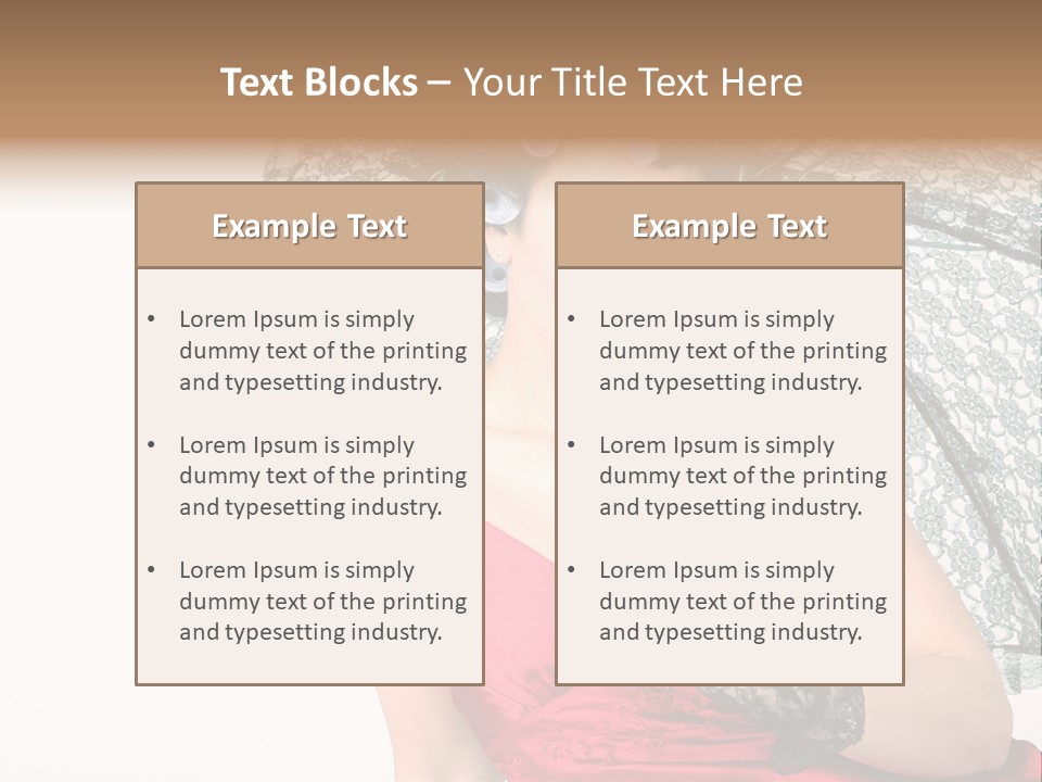 Eye Woman Red PowerPoint Template