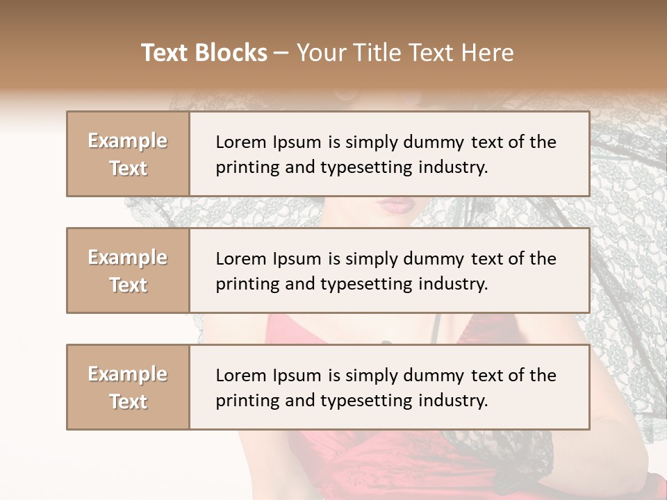 Eye Woman Red PowerPoint Template