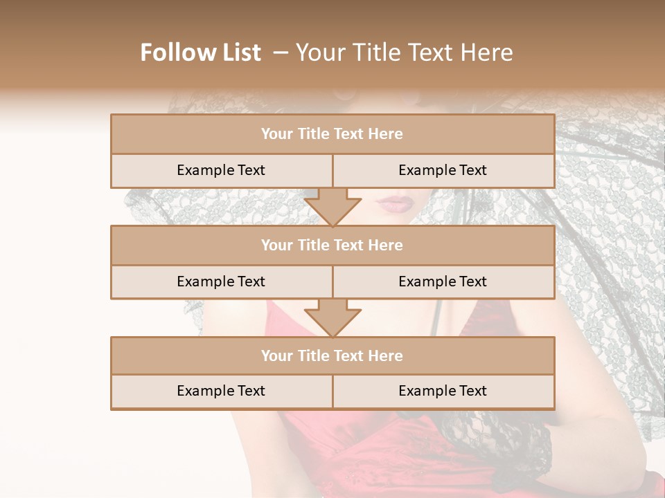 Eye Woman Red PowerPoint Template