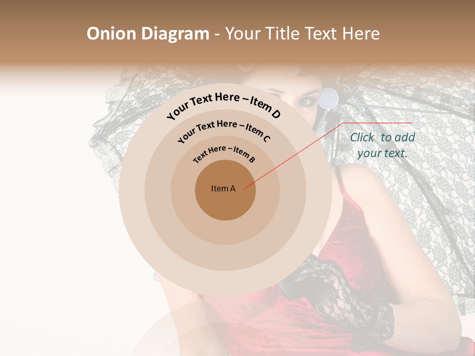 Eye Woman Red PowerPoint Template