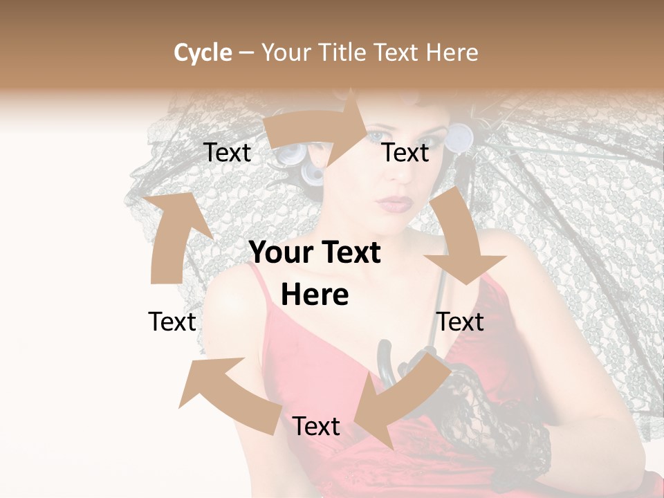 Eye Woman Red PowerPoint Template