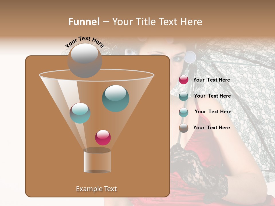 Eye Woman Red PowerPoint Template