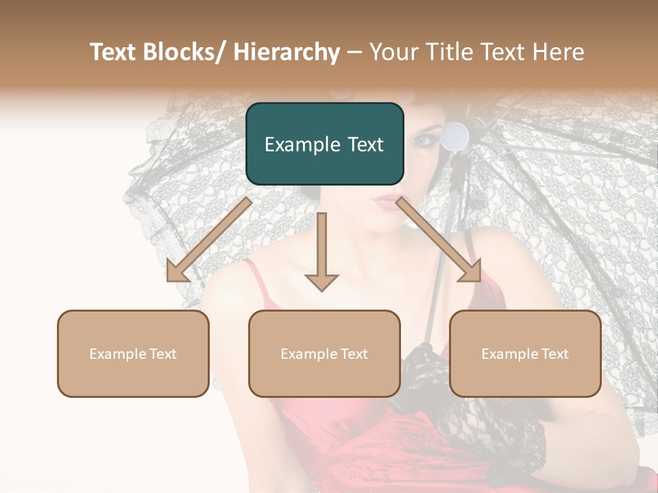 Eye Woman Red PowerPoint Template