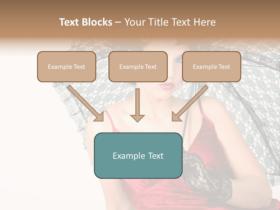 Eye Woman Red PowerPoint Template