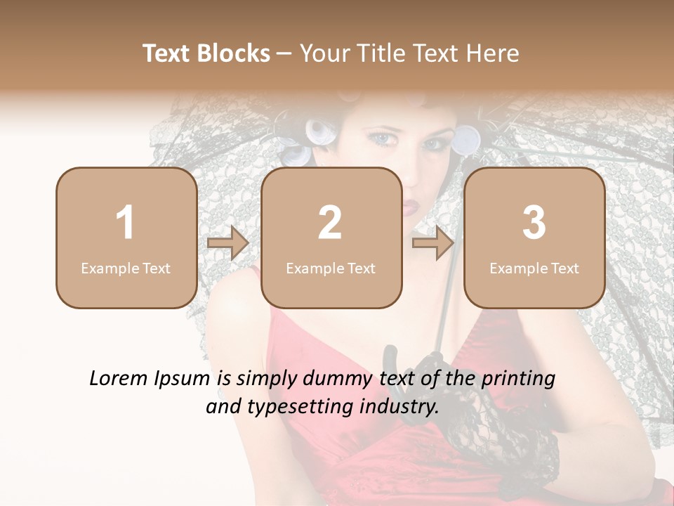 Eye Woman Red PowerPoint Template