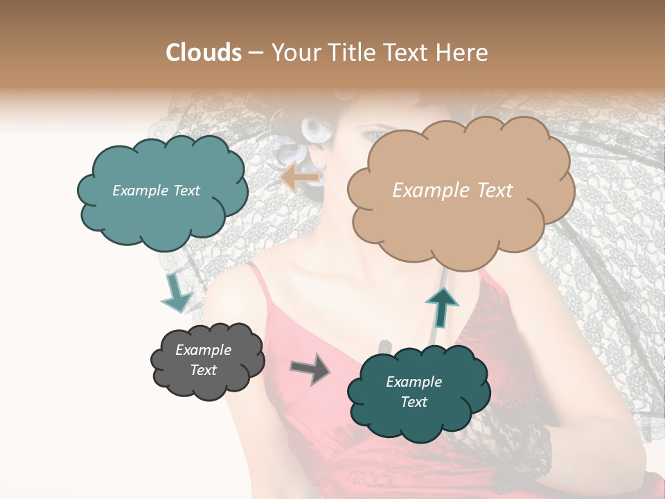 Eye Woman Red PowerPoint Template