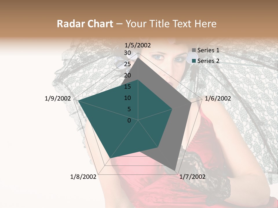 Eye Woman Red PowerPoint Template
